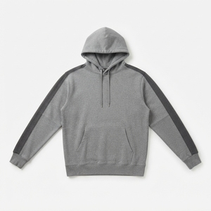 Sweat-shirts à capuche personnalisés en coton et polyester pour homme, avec empiècements contrastants, pour le sport – Vente en gros - Product Image 3