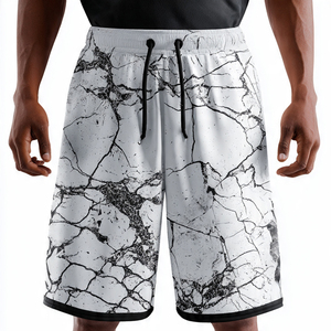 100% <b>Polyester</b> Sublimation Basketball <b>Shorts</b> Men Drawstring Waist Full Sublimation Basketball <b>Shorts</b> Men's - Product Image 1