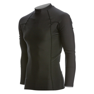 Haut de compression athlétique uni à manches longues pour homme, coupe ajustée, pour l'entraînement et le fitness - Product Image 5