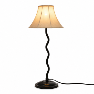 Lampe de table minimaliste en laiton avec abat-jour en lin beige Empire E27 LED Lumière chaude 3000K pour l'éclairage décoratif de la chambre - Product Image 3