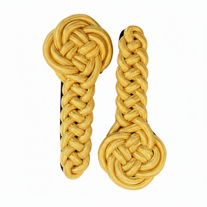 Plaques d'épaule torsadées en fil d'or réglables de haute qualité |   Épaulettes professionnelles pour uniformes d'équipement de défense personnelle - Product Image 1