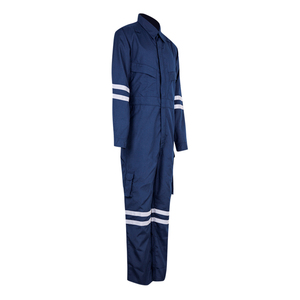 Hi Vis Polyester Workwear Coverall for Men-Reflective Safety Uniform Industrial Work <b>Scrubs</b> utility coveralls bulk manufacturer - Product Image 2