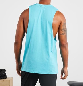 High Quality <b>Men</b> Casual Tank Top Custom Design Breathable 100% Cotton Workout Gym <b>Vest</b> OEM Service Activewear - Product Image 2