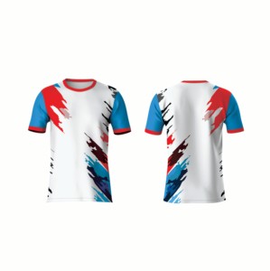 เสื้อยืดลำลองดีไซน์ใหม่ล่าสุด น้ำหนัก 180 กรัม พิมพ์ลาย 3 มิติ แบบซับลิเมชั่น เสื้อยืดผู้ชายสั่งทำได้ - Product Image 1