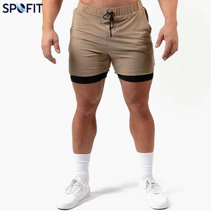sport <b>shorts</b> Casual Eco-Friendly Quick Dry Breathable <b>Spandex</b>/Cotton Elastic Waist Gym Training <b>Shorts</b> <b>with</b> Custom Front Logo - Product Image 2