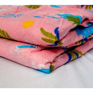 Tissu 100% Coton Écologique Tissé Séchage Rapide Respirant Léger Imprimé au Bloc Fil 60S/60S Style Croisé Rajasthan pour Femmes et Filles - Product Image 1