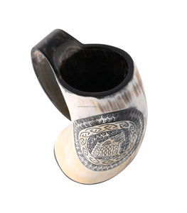 Authentique Chope à Boire en Corne de Buffle Viking - Tasse Personnalisée en Corne de Buffle Véritable, Gobelet Médiéval 100% Naturel et Sûr pour les Aliments, Idéal pour l'Ale - Product Image 2