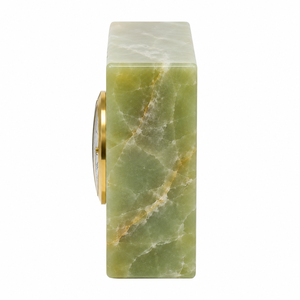 2026 Impex Pakistan Green <b>Marble</b> Desk <b>Clock</b> Roman Numeral Analog Timepiece Decorative Office Table <b>Clock</b> - Product Image 2
