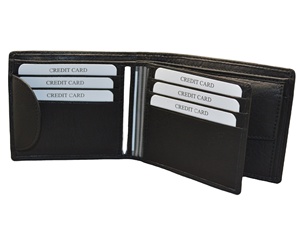<b>Men's</b> Genuine Leather Bifold <b>Wallet</b> with Multi-Card Slots and Fold Closure Minimalist Design Short Size - Product Image 3