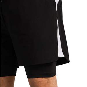 Pantalones Cortos Deportivos Negros con Bolsillo con Cremallera para Hombre, Secado Rápido, para Entrenamiento, Atletismo, Running, Ropa Deportiva, Logotipo Personalizado, Precio de Fábrica - Product Image 4