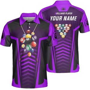 Camiseta de Billar para Hombre, Manga Corta, Color Sólido, Nombre Personalizado, Secado Rápido, Poliéster/Algodón, Diseño Deportivo Informal - Product Image 1