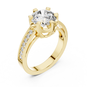 Bague Solitaire en Or Massif 14K 18K avec Diamant de Laboratoire Taille Ronde 1.70CT DEF VVS Certifié IGI, Bague de Mariage Classique ODM - Product Image 3