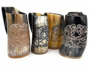 Tasse en corne de Viking polie et étanche, fabriquée à la main, et chopes médiévales pour Noël, la Fête des Mères, le Nouvel An – Commande en gros - Product Image 5