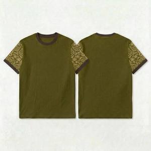 เสื้อยืดโอเวอร์ไซส์ปักโลโก้ตามสั่ง ทรงหลวม ไหล่ตก ผ้าฝ้าย 100% เย็บสองชั้น ทนทาน เนื้อผ้าหนา สไตล์สตรีทแวร์ สำหรับผู้ชาย - Product Image 1