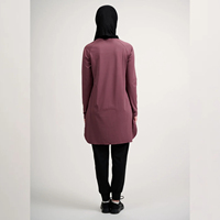 Ensemble tunique et leggings de sport modestes pour femmes - Séchage rapide UPF50+ Écologique Anti-bactérien Spandex/Polyester Tenue de sport islamique