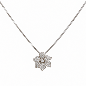 Collier Pendentif Fleur Élégant en Diamant Certifié IGI en Or Jaune 14K – Vente en Gros de Bijoux Floraux – Cadeau d'Anniversaire - Product Image 3