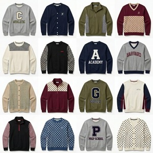 Sweat-shirt décontracté pour homme à col rond et manches raglan, coupe ample, avec lettres ICONIC en flocage marron, sweat-shirt d'hiver - Product Image 4