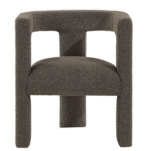 McKinley Chocolate Brown Boucle <b>Upholstered</b> Accent Side <b>Chair</b> for Living Room - Product Image 4