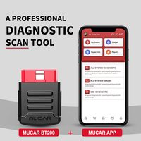 Outil de Diagnostic Voiture MUCAR BT200 PRO OBD2, Scanner Système Complet Auto avec 15 Fonctions de Réinitialisation Huile/SAS et Lecteur de Code Bluetooth