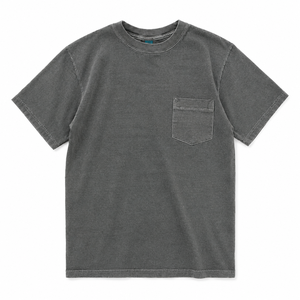 T-shirt décontracté pour homme 100 % coton vintage respirant anti-plis séchage rapide 120g à manches courtes avec poche avant col rond coupe oversize - Product Image 2