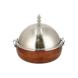 Casserole en acier inoxydable au design floral moderne, compatible gaz et induction, écologique, chauffe-plats de luxe pour table, usage commercial - Product Image 4