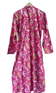 Best Selling Women's 100% Cotton Breathable Eco-Friendly V-neck Maxi <b>Dress</b> Handmade Spring <b>Summer</b> <b>Beach</b> Wear Floral Casual <b>Dress</b> - Product Image 5