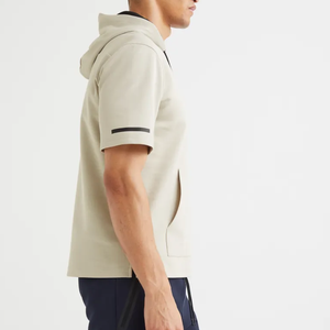 Échantillon Gratuit OEM Ensemble Sweat à Capuche Homme 100% Coton Molletonné Anti-Plis Manches Longues Oversize Pulls à Capuche Vente en Gros Noir - Product Image 3