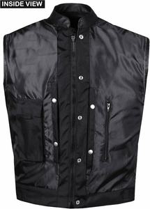 Chaleco de Motocicleta Personalizado OEM Ecológico para Hombre, Talla Grande, de Poliéster/Algodón, Transpirable, Cortavientos, con Parches, para Portar Armas Ocultas - Product Image 3