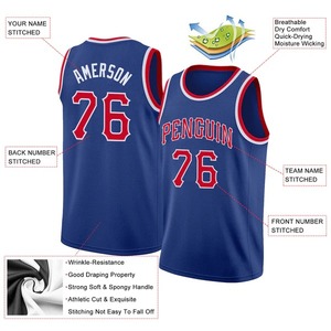 Camiseta de Baloncesto Personalizada, Rojo Real y Blanco, Malla Transpirable, Uniforme de Entrenamiento, Ropa Deportiva Personalizada - Product Image 2