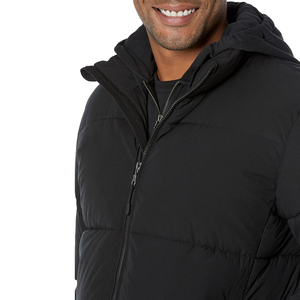 Men's Casual Winter Warm Hooded Puffer Jacket High Quality Fabric Custom Zipper Pockets Stand New Fashionable Plus Size - Product Image 5