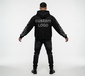 Fournisseur en gros de sweats à capuche personnalisés, sweats à capuche streetwear à impression en relief, en molleton épais pour les détaillants américains - Product Image 5
