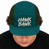 Casquette de camping unisexe, fermeture arrière réglable, design bicolore, style décontracté, vêtements de plein air, style streetwear moderne, logo personnalisé disponible