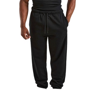 Wholesale <b>Men</b> Plain Blank Fleece Sweatpants Casual <b>Elastic</b> Cuff Joggers <b>Trousers</b> - Product Image 1