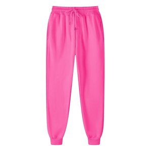 <b>Men's</b> <b>Pink</b> Elastic Waist Sweatpants Casual Knitted Midweight Plain Dyed Drawstring Side Pockets Spring Style - Product Image 1