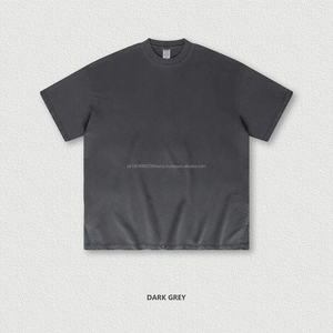 Haute qualité lourd 100% coton lavé à l'acide vintage en détresse t-shirt logo personnalisé rue t-shirt surdimensionné hommes hip hop t - Product Image 6