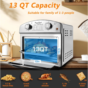 12.5 Quart 7-in-1 Convection <b>Toaster</b> Oven 1500W Stainless Steel 5 Preset Menus-Roast Bake Slope Grill Toa for Countertop Use - Product Image 4