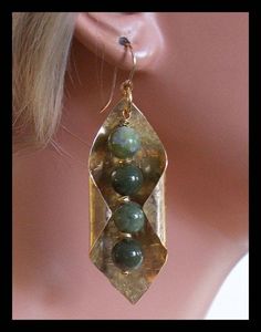 New Arrival Hammered Brass <b>Drop</b> Earrings Vintage Hoop For Wedding Festive Party Trending Women Ethnic Fashion Jewelry Statement - Product Image 4