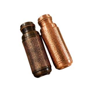 Wholesale Blue and <b>White</b> Floral Printed Copper <b>Water</b> <b>Bottle</b> Healing Yoga <b>Bottle</b> Leakproof Drinking Vessel for Gifting - Product Image 6
