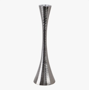 Wholesale Tall <b>Silver</b> Metal Taper Candle Holder Modern Textured <b>Candlestick</b> Stand Christmas Wedding Table Centerpiece Home Decor - Product Image 3