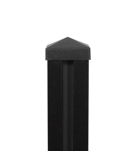 Postes de aluminio para cercas 80x80 con recubrimiento en polvo negro - Product Image 3