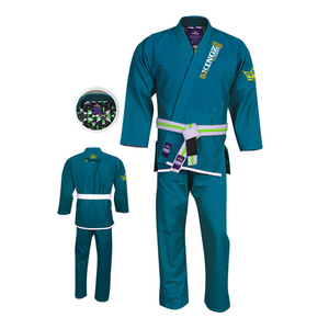 Uniforme de BJJ 100% coton respirant, tissage perlé, kimono de Jiu-Jitsu brésilien, ensemble veste et pantalon avec surpiqûres contrastées pour adultes - Product Image 3
