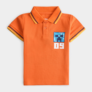 เสื้อโปโลเด็กผู้ชายเนื้อผ้าคอตตอนกันเป็นขุย แขนสั้น เสื้อโปโลเด็ก สั่งทำได้ตามแบบ OEM คุณภาพสูง เสื้อผ้าเด็ก - Product Image 1