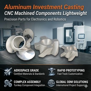 Aluminum Investment Casting CNC Machined Components Lightweight Precision Parts for Electronics and Robotics - Product Image 2