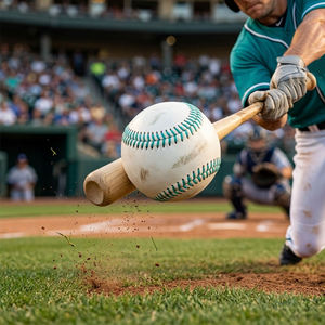 Pelota de Béisbol Clásica Blanca Sólida con Costuras Rojas, de Cuero Resistente, para Entrenamiento con Mano Derecha - Product Image 5