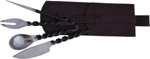 Ensemble de couverts en acier inoxydable de haute qualité, style viking classique, personnalisé, couleur personnalisée, écologique, fait main, taille personnalisée, cadeaux - Product Image 5