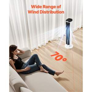 40\" Smart Oscillating Tower Fan with 24H Timer & Remote Control 23.3 Ft/s High Velocity <b>Humidifier</b> - Product Image 5