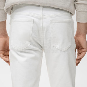 Jeans de Hombre de Corte Recto con Logotipo Personalizado, 100% Algodón, Transpirables, Casuales, de Alta Calidad, Venta Directa de Fábrica, al por Mayor - Product Image 4