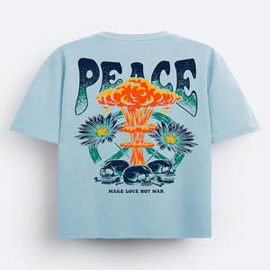 Camiseta de algodón pesado para hombre, diseño de logotipo personalizado de alta calidad, camiseta de gran tamaño con cuello redondo y hombros caídos en blanco para hombre - Product Image 6