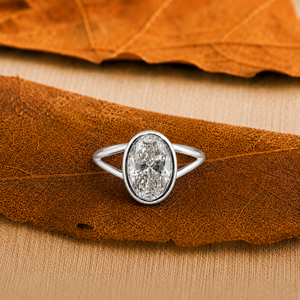Bague de fiançailles pour femme, luxueuse et élégante, 4 carats, or jaune 14K 10K, diamant taille ovale, style classique, diamant de laboratoire certifié IGI - Product Image 6