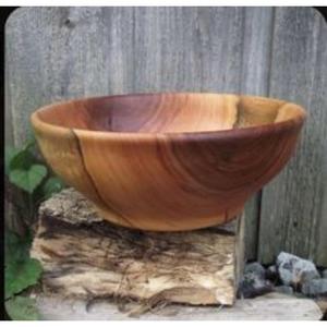 Tazón de madera ecológico y sostenible, grande y profundo, para servir y exhibir alimentos orgánicos. - Product Image 5